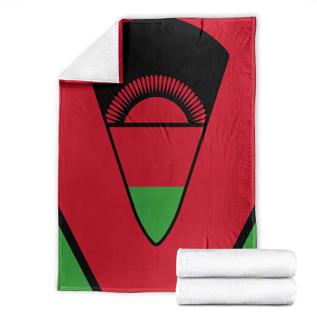 Malawi Blanket Flag Colors Blended with National Emblem