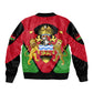 Malawi Bomber Jacket Flag Colors Blended with National Emblem