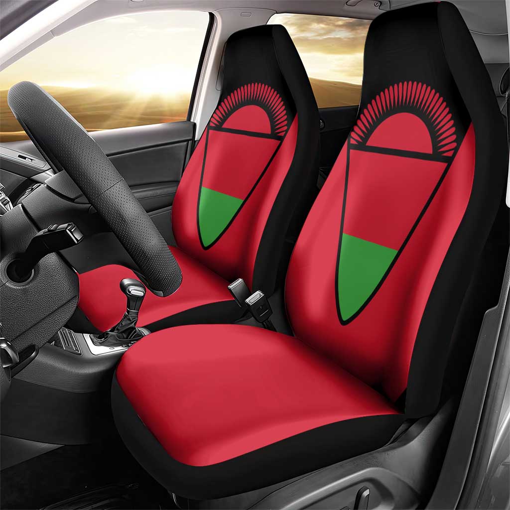 Malawi Car Seat Cover Flag Colors Blended with National Emblem