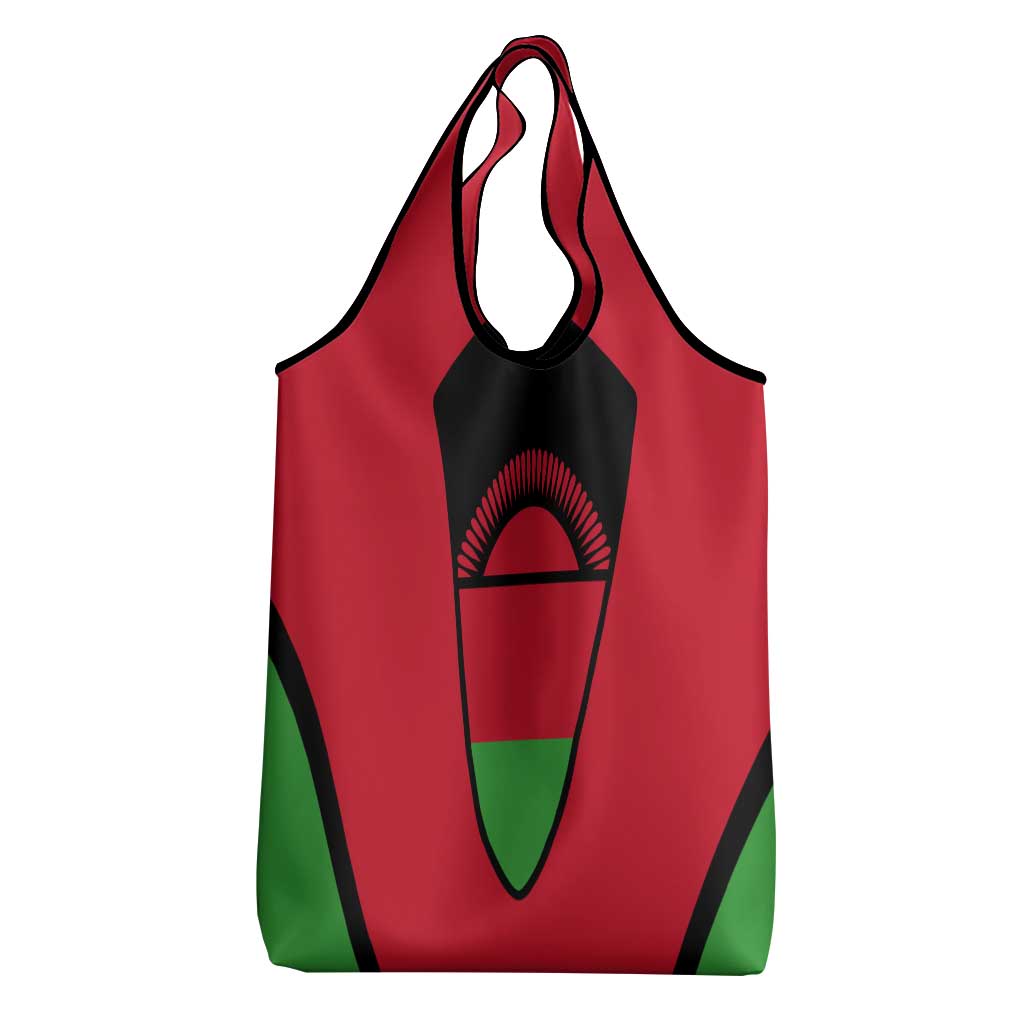 Malawi Grocery Bag Flag Colors Blended with National Emblem