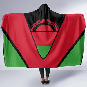 Malawi Hooded Blanket Flag Colors Blended with National Emblem