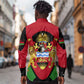 Malawi Long Sleeve Button Shirt Flag Colors Blended with National Emblem