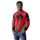 Malawi Long Sleeve Polo Shirt Flag Colors Blended with National Emblem