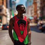Malawi Men Tank Top Flag Colors Blended with National Emblem