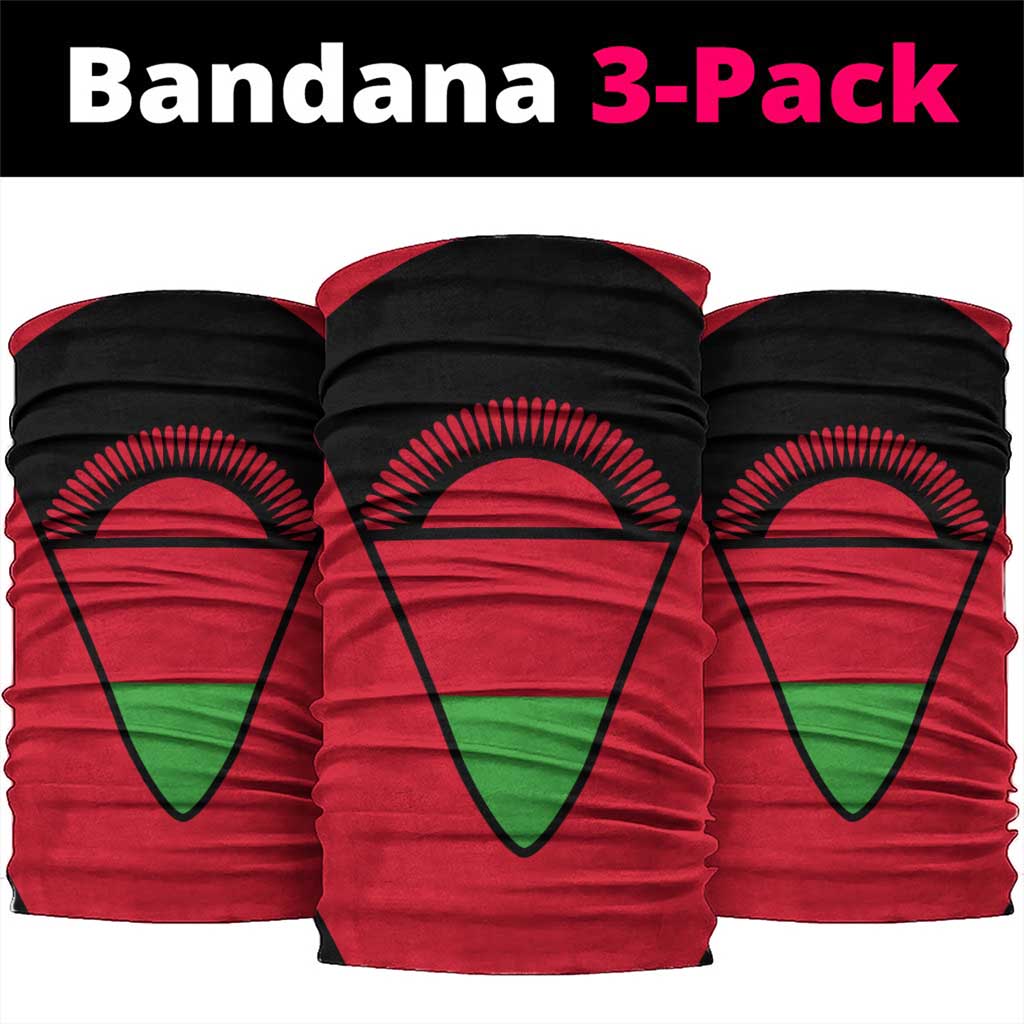 Malawi Neck Gaiter Flag Colors Blended National Emblem TS04