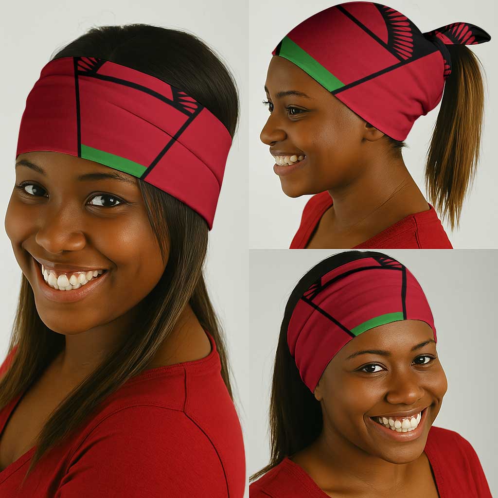 Malawi Neck Gaiter Flag Colors Blended National Emblem TS04