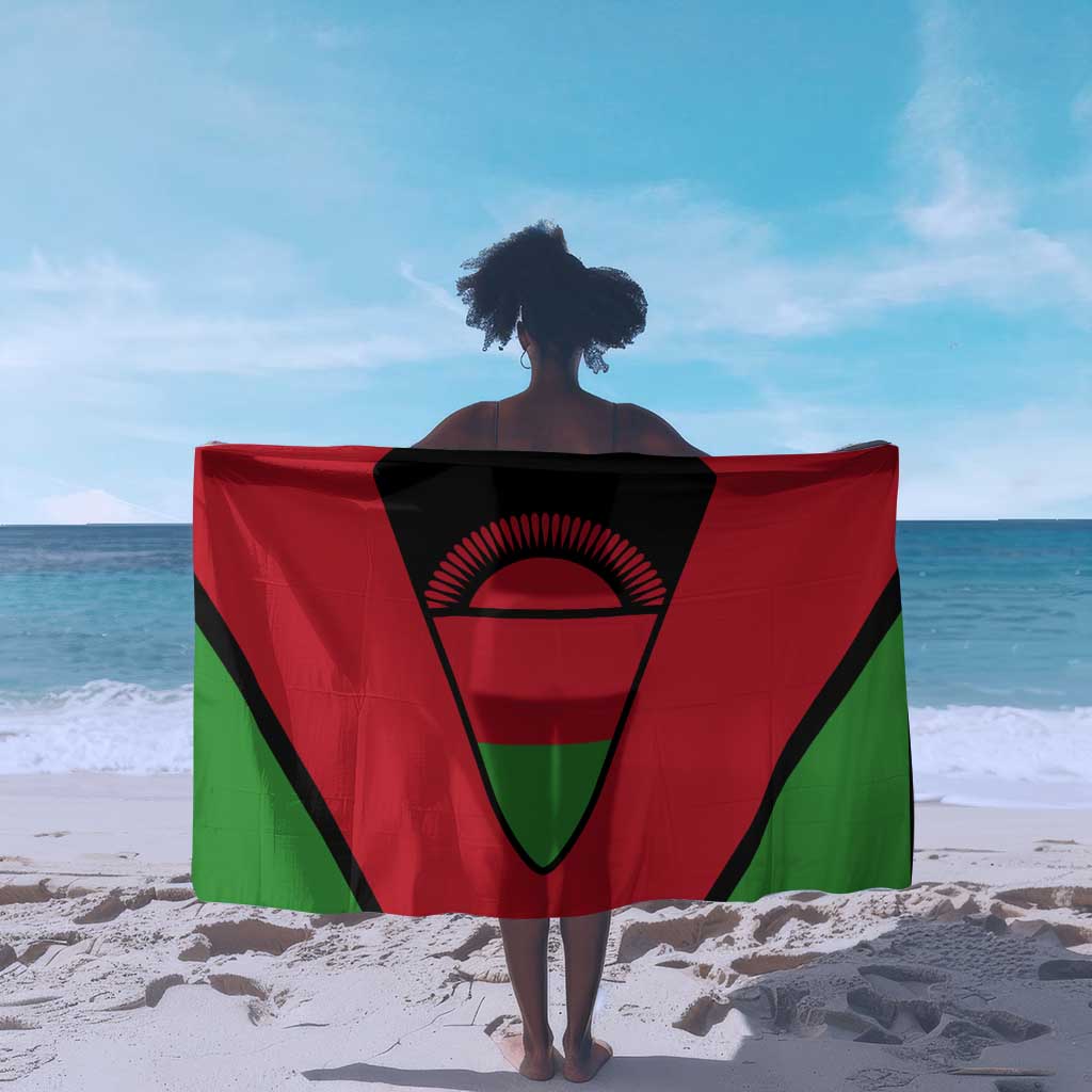 Malawi Sarong Flag Colors Blended with National Emblem