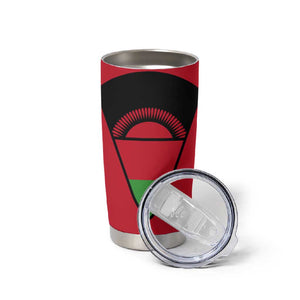 Malawi Tumbler Cup Flag Colors Blended with National Emblem