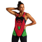 Malawi Women Racerback Tank Flag Colors Blended with National Emblem