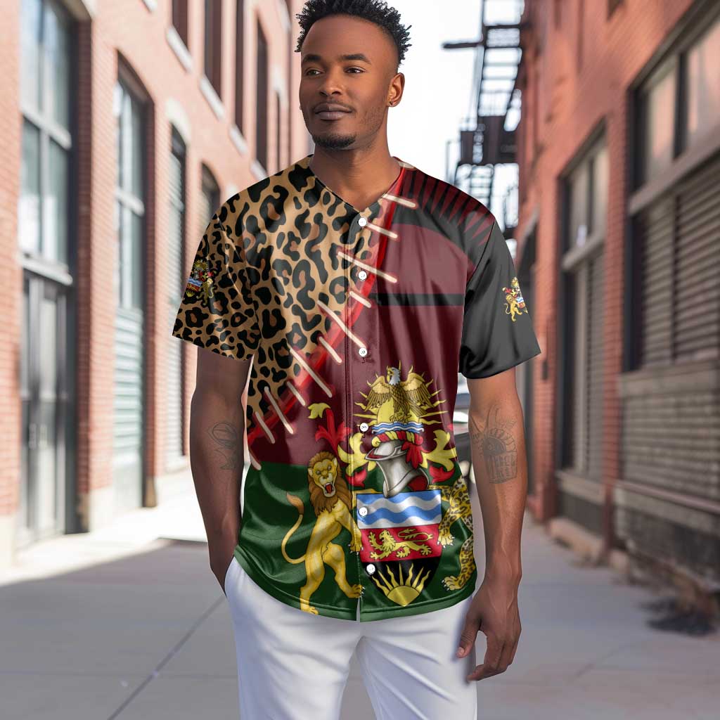 Leopard and Lion Malawi Baseball Jersey Unity and Freedom