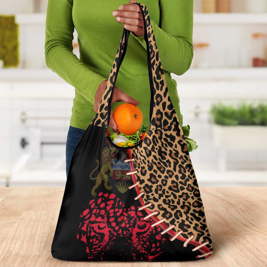 Leopard and Lion Malawi Grocery Bag Unity and Freedom