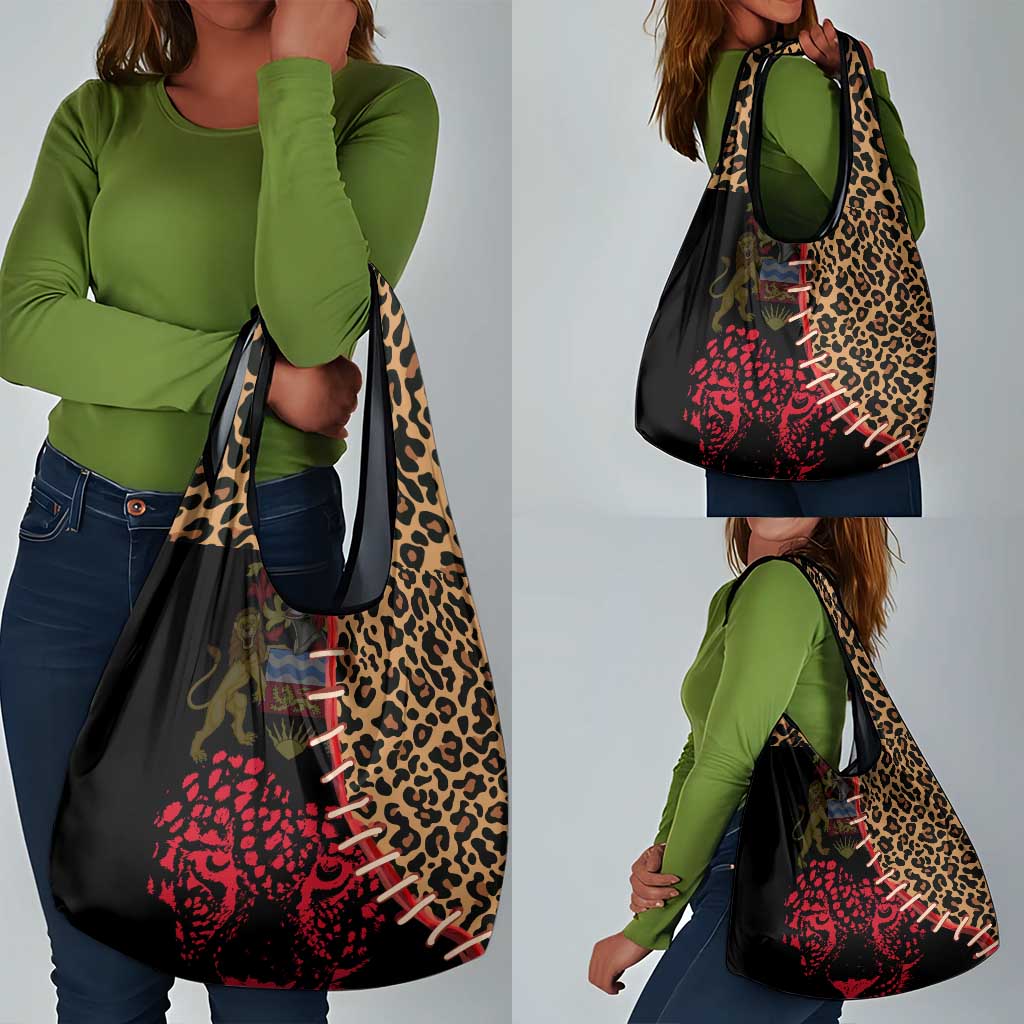 Leopard and Lion Malawi Grocery Bag Unity and Freedom