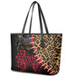 Leopard and Lion Malawi Leather Tote Bag Unity and Freedom