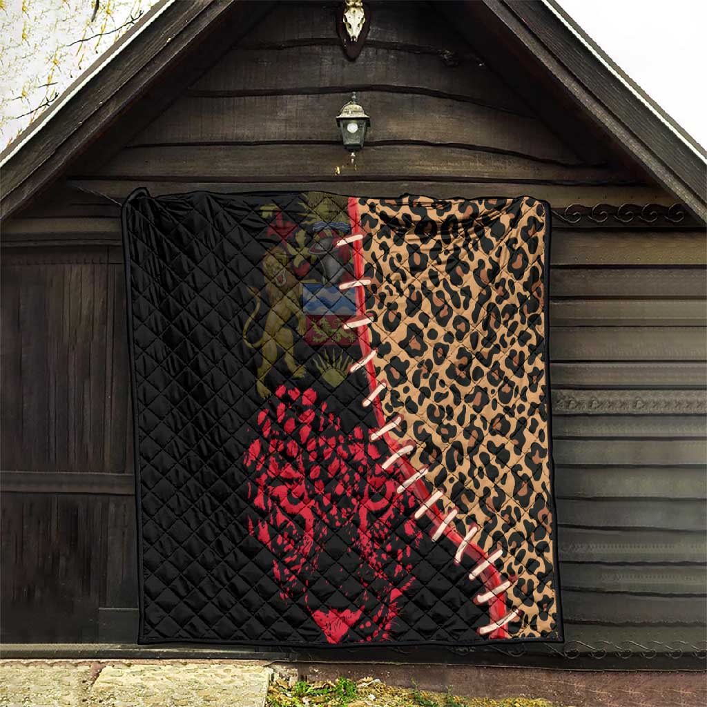 Leopard and Lion Malawi Quilt Unity and Freedom