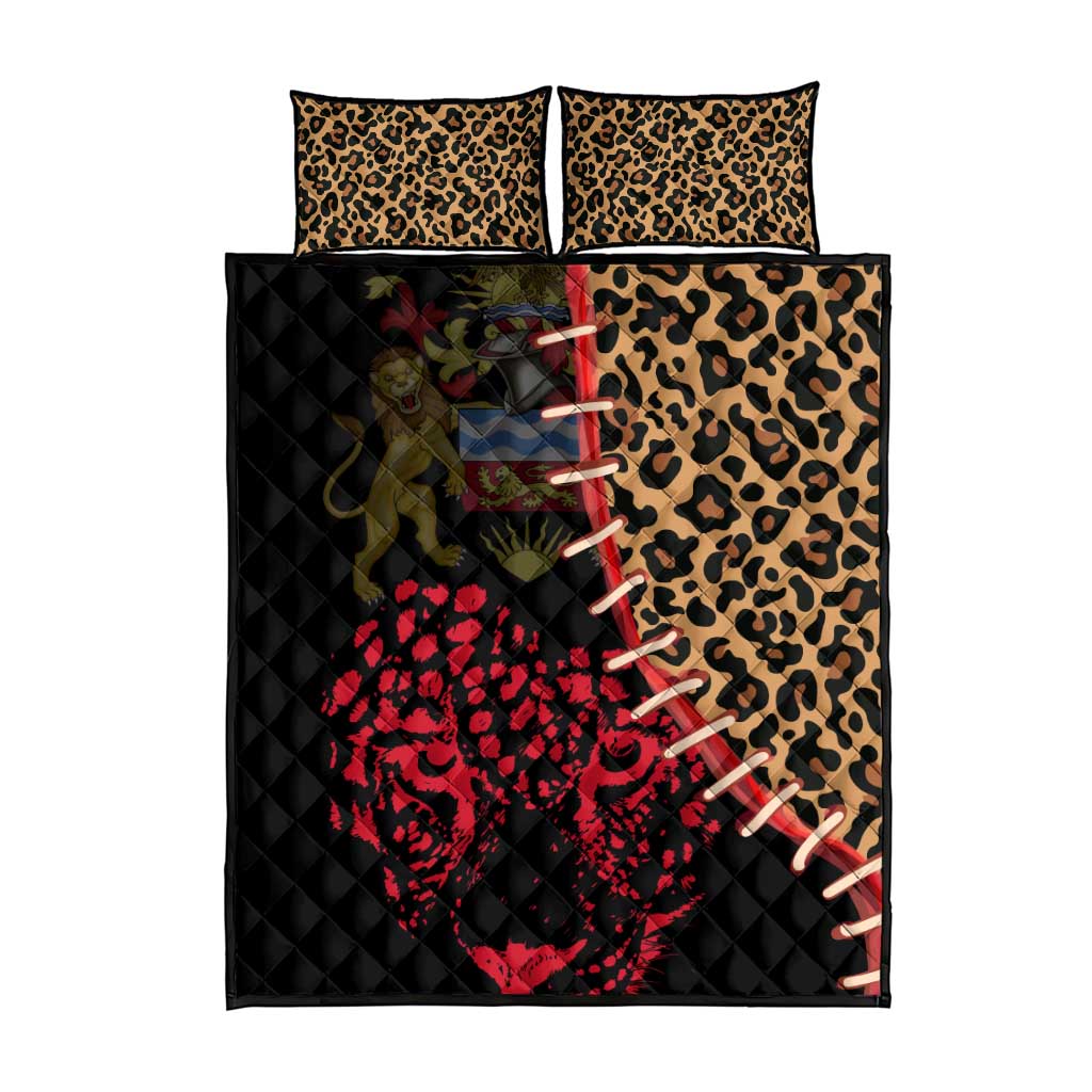 Leopard and Lion Malawi Quilt Bed Set Unity and Freedom