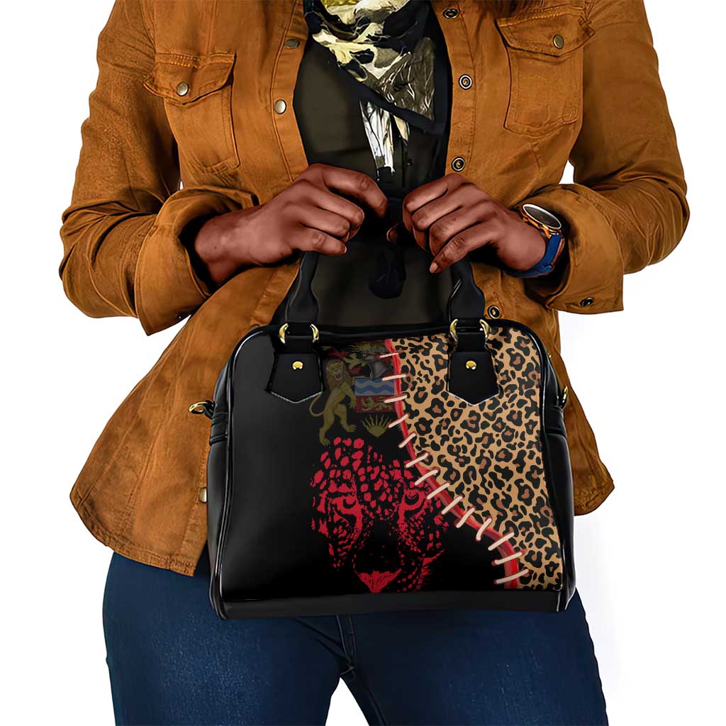 Leopard and Lion Malawi Shoulder Handbag Unity and Freedom
