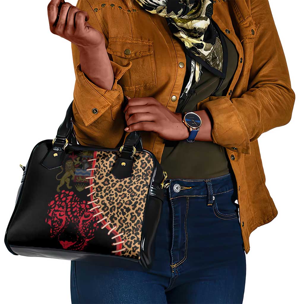 Leopard and Lion Malawi Shoulder Handbag Unity and Freedom