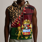 Leopard and Lion Malawi Sleeveless Zip Hoodie Unity and Freedom - African Pride