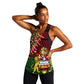 Leopard and Lion Malawi Women Racerback Tank Unity and Freedom