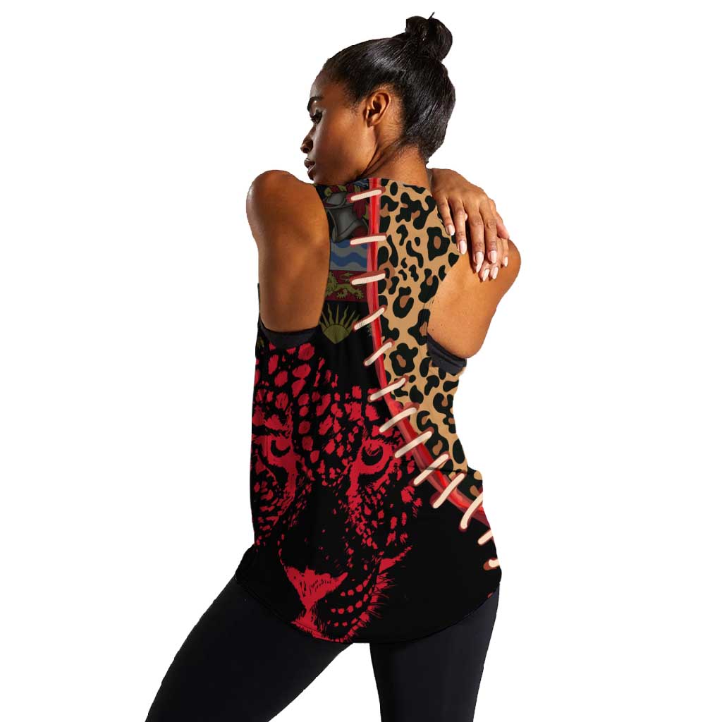 Leopard and Lion Malawi Women Racerback Tank Unity and Freedom
