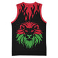 Malawi Lion Map Flag Basketball Jersey Wildlife Fusion Design TS04