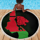 Malawi Lion Map Flag Beach Blanket Wildlife Fusion Design