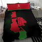 Malawi Lion Map Flag Bedding Set Wildlife Fusion Design