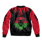 Malawi Lion Map Flag Bomber Jacket Wildlife Fusion Design