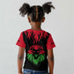 Malawi Lion Map Flag Kid T shirt Wildlife Fusion Design