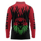 Malawi Lion Map Flag Long Sleeve Polo Shirt Wildlife Fusion Design