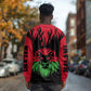 Malawi Lion Map Flag Long Sleeve Shirt Wildlife Fusion Design