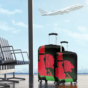 Malawi Lion Map Flag Luggage Cover Wildlife Fusion Design