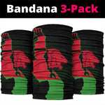 Malawi Lion Map Flag Neck Gaiter Wildlife Fusion Design TS04