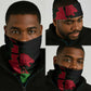 Malawi Lion Map Flag Neck Gaiter Wildlife Fusion Design TS04