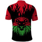Malawi Lion Map Flag Polo Shirt Wildlife Fusion Design