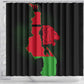 Malawi Lion Map Flag Shower Curtain Wildlife Fusion Design