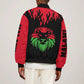 Malawi Lion Map Flag Sleeve Zip Bomber Jacket Wildlife Fusion Design