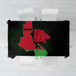 Malawi Lion Map Flag Tablecloth Wildlife Fusion Design