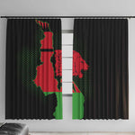 Malawi Lion Map Flag Window Curtain Wildlife Fusion Design