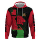 Malawi Lion Map Flag Zip Hoodie Wildlife Fusion Design