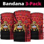 Malawi Patterns African Neck Gaiter Blended Flag Colors and National Emblem TS04