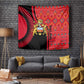 Malawi Patterns African Tapestry Blended with Flag Colors and National Emblem