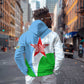 Djibouti Hoodie Flag Tribal Motifs and Red Star Symbol of Unity