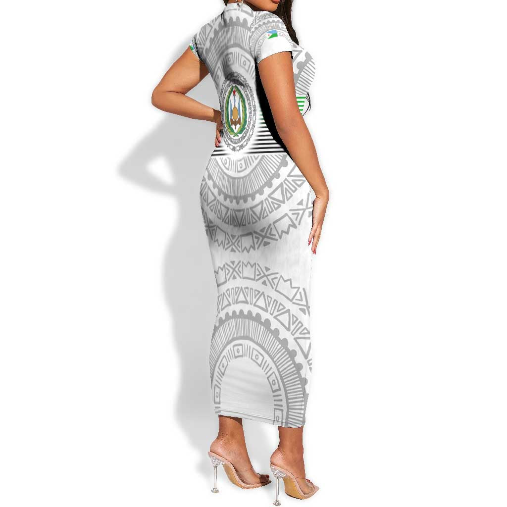 African Tribal Djibouti Roots Short Sleeve Bodycon Dress Urban Streetwear TS04