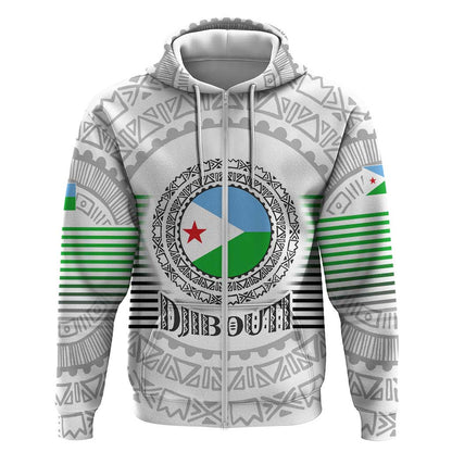 African Tribal Djibouti Roots Zip Hoodie Urban Streetwear