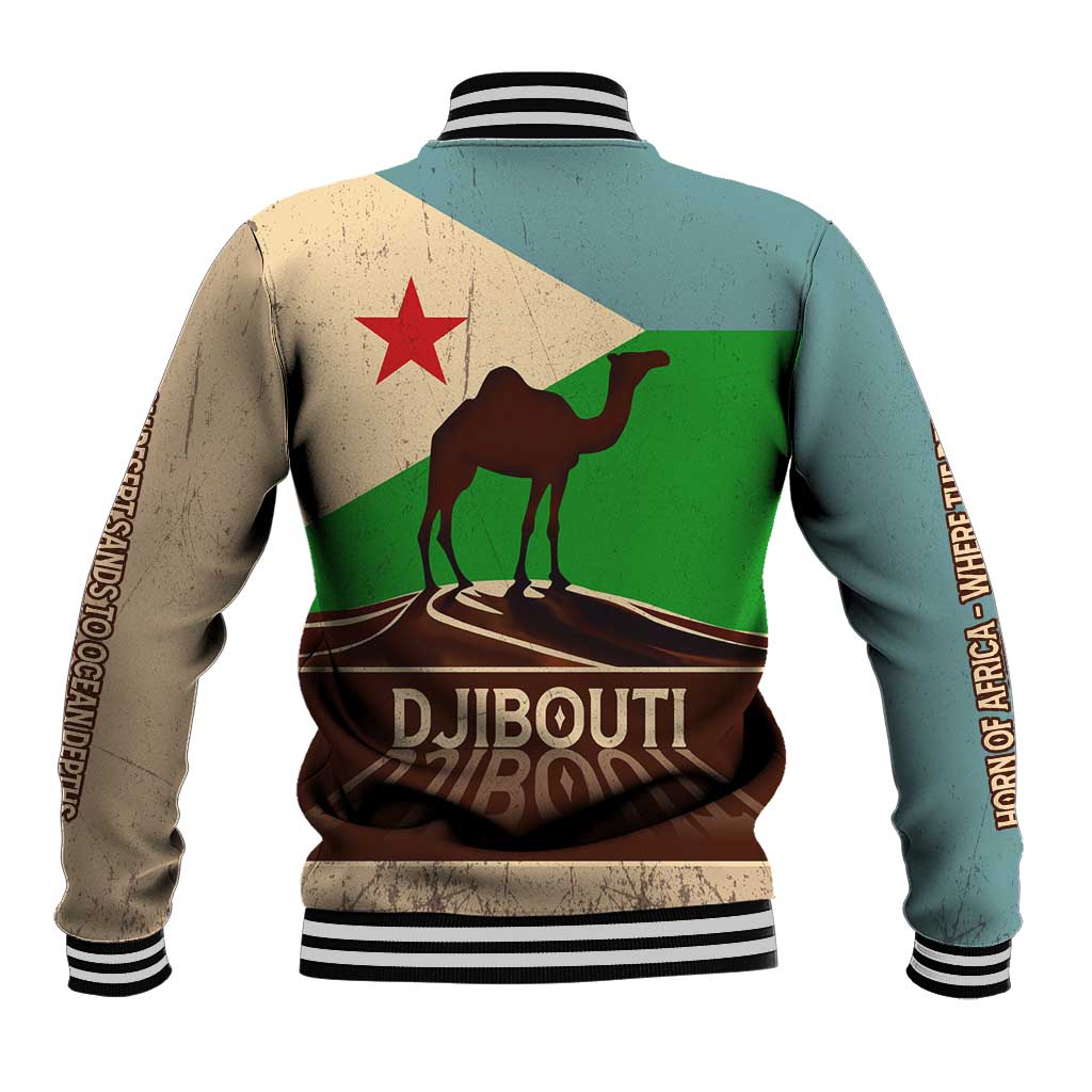 Djibouti Camel Baseball Jacket Where Desert Meets Sea and Heritage Stands Tall
