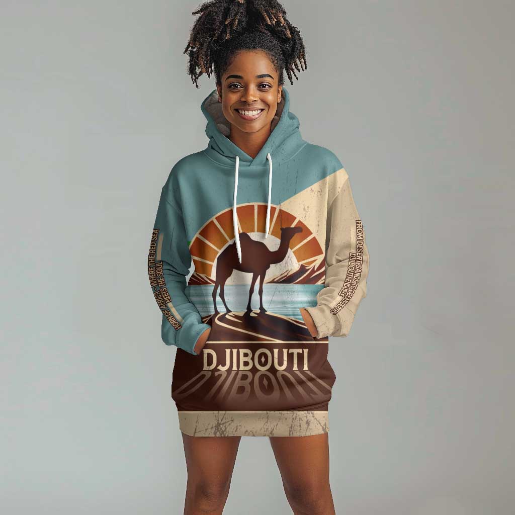 Djibouti Camel Hoodie Dress Where Desert Meets Sea and Heritage Stands Tall
