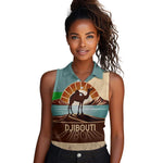 Djibouti Camel Women Sleeveless Polo Shirt Where Desert Meets Sea and Heritage Stands Tall