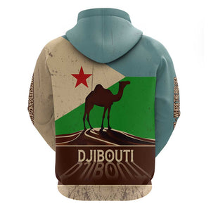 Djibouti Camel Zip Hoodie Where Desert Meets Sea and Heritage Stands Tall