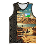 Djibouti Desert Basketball Jersey Camel Riders and African Pattern TS04